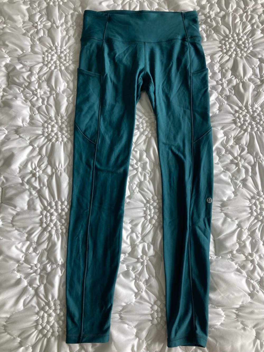 lululemon athletica Teal fleece lined fast and free high-Rise Pocket Leggings